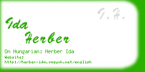 ida herber business card